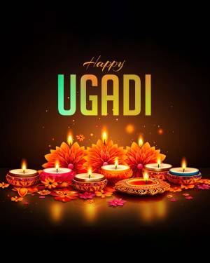 Happy Ugadi - Festive Greetings Artwork For WhatsApp