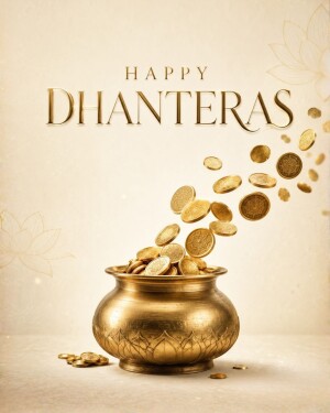 Happy Dhanteras Celebration Poster For WhatsApp