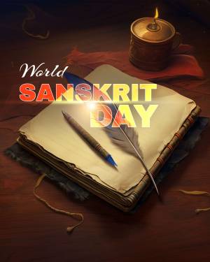 World Sanskrit Day Celebration Artwork For Instagram