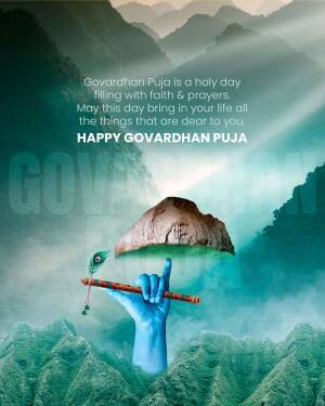 Happy Govardhan Puja Branding Post For X