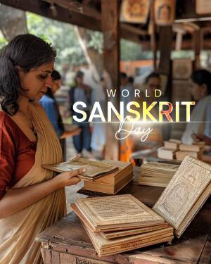 Celebrating World Sanskrit Day Flyer For Threads