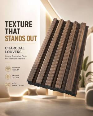 Premium Charcoal Louver Decorative Wall Panels Creative Design For Pinterest