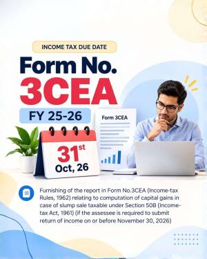 A professional man working on a laptop with a calendar showing the October 31st due date for Form 3CEA income tax filing.