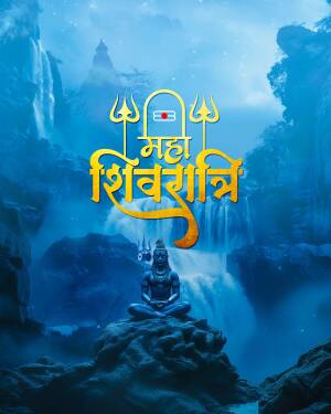 Maha Shivaratri festival image with Lord Shiva and Trishul