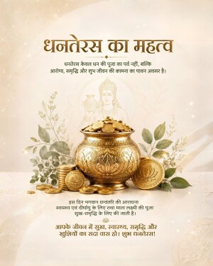 Gold coins in a pot for Dhanteras festival celebration