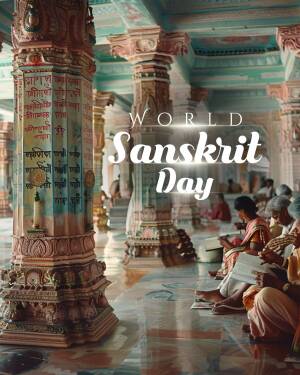 World Sanskrit Day Celebration Poster For Threads