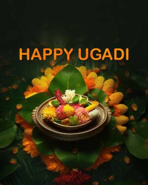 Happy Ugadi Festive Greeting Advertisement For X