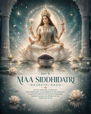Maa Siddhidatri Navratri Day 9 Celebration Image For Twitter