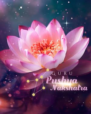 Close-up of a pink lotus flower with astrological constellation overlay