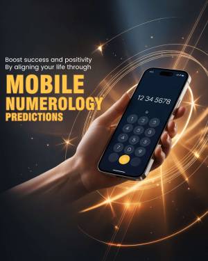 Hand holding a smartphone displaying numerology predictions.