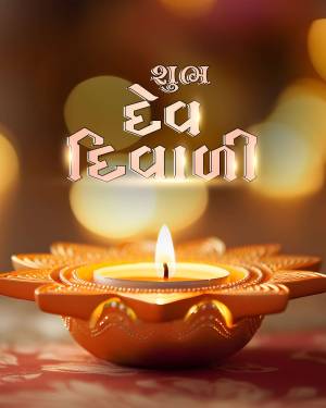 Diwali celebration with a lit diya lamp
