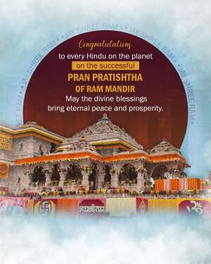 Pran Pratishtha Of Ram Mandir Status Post For Instagram