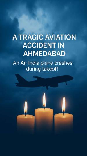A Tragic Aviation Accident In Ahmedabad Design For Instagram