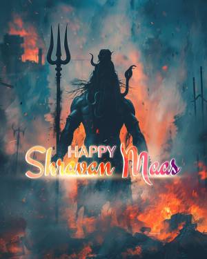 Happy Shravan Maas - Lord Shiva Creative Design For Snapchat