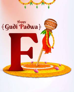Gudi Padwa celebration with Gudi and floral decorations