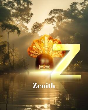 Zenith - Letter Z In Jungle Social Media Post For Pinterest