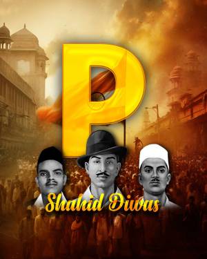 Shaheed Diwas Tribute Promotional Banner For Threads