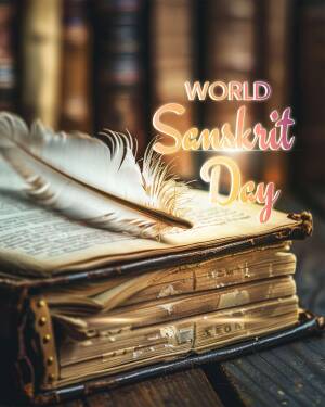 World Sanskrit Day Celebration Banner For Instagram