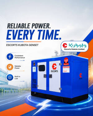 Blue Escorts Kubota industrial generator for reliable power