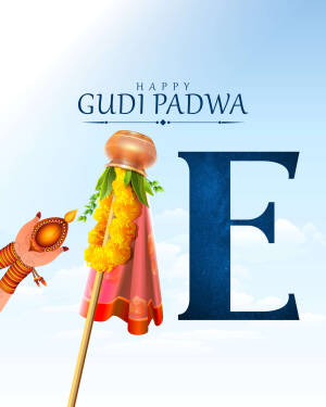 Gudi Padwa celebration with a decorated Gudi and traditional elements