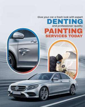 Advertisement for car denting and painting services