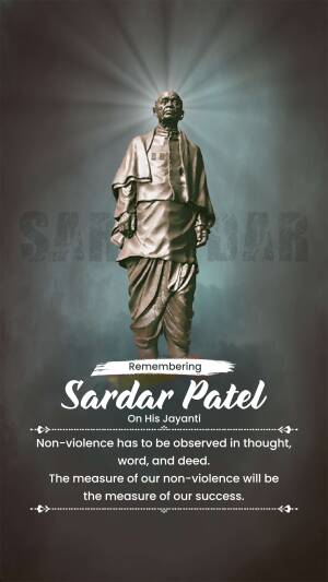 Sardar Vallabhbhai Patel Jayanti Banner For Twitter