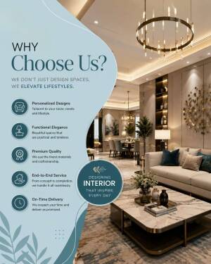 Infographic showing reasons to choose professional interior design services for luxury home styling