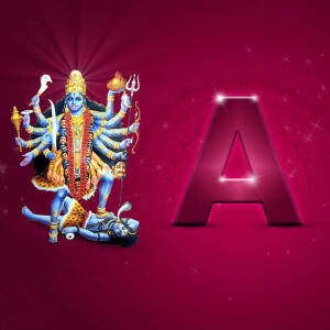 Image of Goddess Kali with the letter A