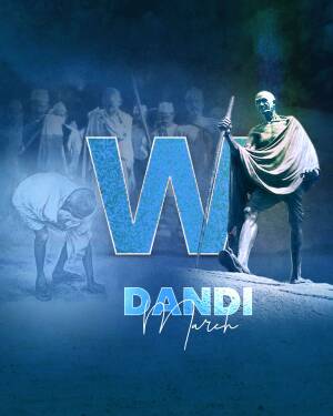 Dandi March - Mahatma Gandhi Banner For Twitter
