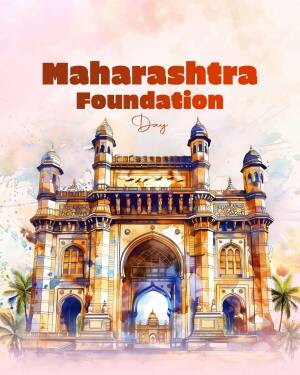Maharashtra Foundation Day Creative Design For WhatsApp