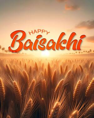 Happy Baisakhi Greetings Marketing Image For X