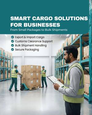 Warehouse staff managing cargo shipments with logistics clipboard and pallets