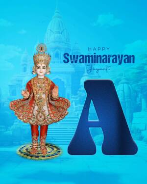Image of Swaminarayan with the letter A