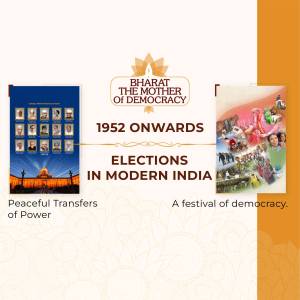 Book cover for 'Bharat: The Mother of Democracy - Elections in Modern India'