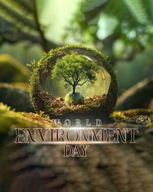 World Environment Day - Tree In A Bubble Marketing Image For Facebook