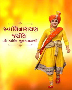 Image of a man in traditional attire celebrating Swaminarayan Jayanti
