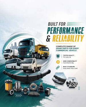 Various automotive spare parts and commercial vehicles advertisement