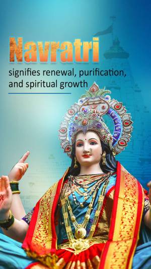 Navratri - Goddess Durga Design For WhatsApp