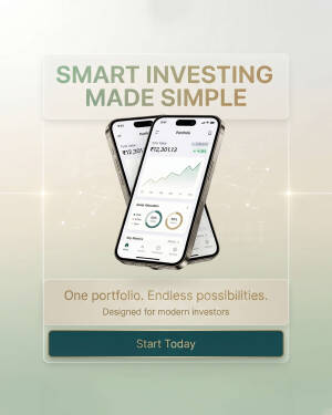 Smart Investing Made Simple - Investment App Interface Advertisement For Instagram