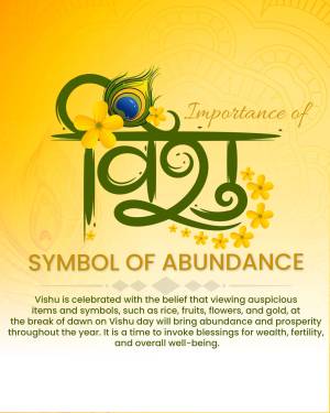 Vishnu image with peacock feather and flowers, celebrating abundance