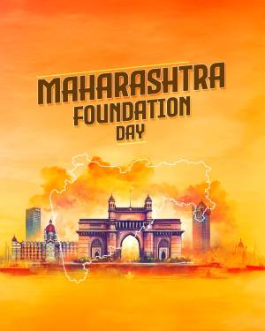 Maharashtra Foundation Day Celebration Promotional Banner For Threads