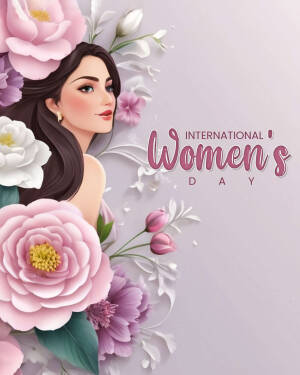 International Women's Day Floral Illustration Story For Pinterest