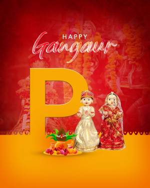 Happy Gangaur Festival Poster For Pinterest