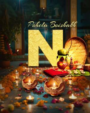 Pohela Boishakh, Bengali New Year, traditional decorations, lamps, and offerings.