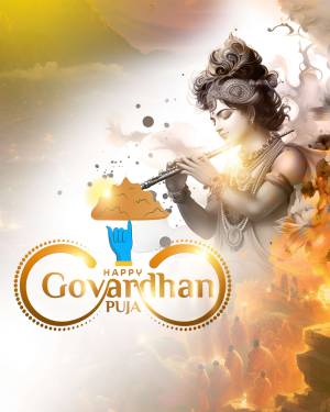 Happy Govardhan Puja Marketing Image For Telegram