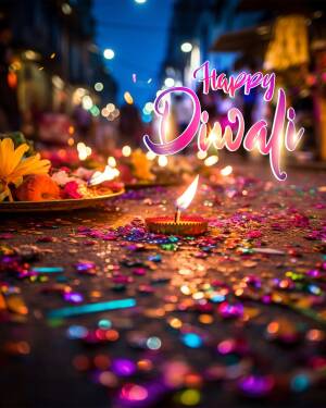 Happy Diwali Celebration Promotional Banner For LinkedIn
