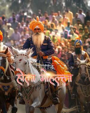 Happy Hola Mohalla Design For LinkedIn