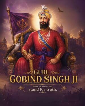 Guru Gobind Singh Ji Template For Twitter