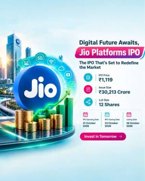 Jio Platforms IPO details infographic featuring investment data and market information