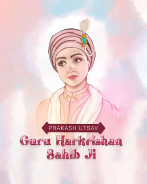 Guru Harkrishan Sahib Ji Prakash Utsav Branding Post For Instagram